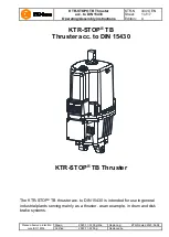 KTR-Group KTR-STOP TB Thuster Operating & Assembly Instructions preview