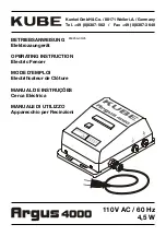 kube Argus 4000 Operating Instruction preview