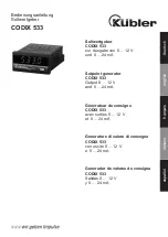 Preview for 1 page of Kübler CODIX 533 Manual