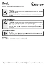 Preview for 6 page of Kübler Limes BA1 Manual