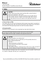 Preview for 8 page of Kübler Limes BA1 Manual