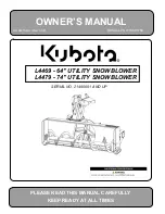 Preview for 1 page of Kubota 21400001 Owner'S Manual