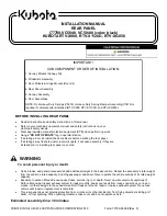 Preview for 1 page of Kubota 77700-VC5040 Installation Manual