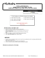 Kubota 77700-VC5053 Installation Manual preview