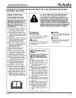 Preview for 5 page of Kubota AP-SG2572 Operator'S Manual