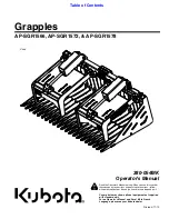 Preview for 1 page of Kubota AP-SGR1566 Operator'S Manual