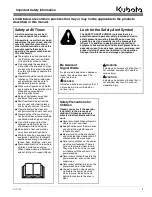 Preview for 5 page of Kubota AP-SRB1566 Operator'S Manual