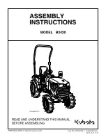 Kubota B2420 Assembly Instructions Manual preview