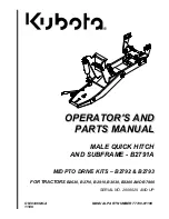 Kubota B2791A Operator And Parts Manual preview