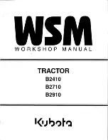 Kubota B2910 Workshop Manual preview