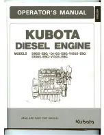 Kubota D1005-EBG Operator'S Manual preview