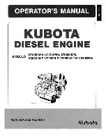 Предварительный просмотр 1 страницы Kubota D1503-M-E Operator'S Manual