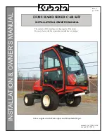 Предварительный просмотр 1 страницы Kubota F5205 Installation And Owner'S Manual