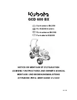 Kubota GCD 600 BX Assembly Instructions And Owner'S Manual preview