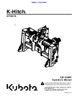 Предварительный просмотр 1 страницы Kubota K-Hitch AP-KH15 Operator'S Manual