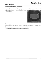 Preview for 11 page of Kubota K008-3 Operating Instructions Manual