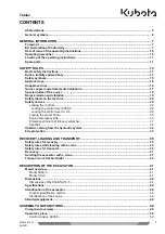 Предварительный просмотр 3 страницы Kubota K008-5 Operating Instructions Manual