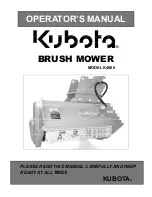 Предварительный просмотр 1 страницы Kubota K4080 Operator'S Manual