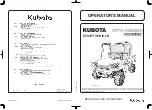 Kubota KUBOTA RTV-XG850 Operator'S Manual preview