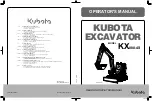 Kubota KX080-4S Operator'S Manual preview