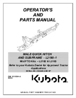 Kubota L2180-1 Operator And Parts Manual preview