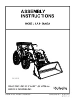 Kubota LA1154A Assembly Instructions Manual preview