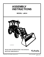 Kubota LA534 Assembly Instructions Manual preview