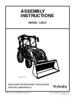 Kubota LA535 Assembly Instructions Manual preview