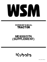 Kubota ME8200DTN Workshop Manual Supplement preview