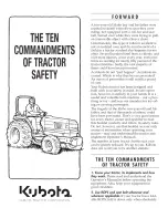 Kubota ROPS User Manual preview