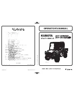 Preview for 1 page of Kubota RTV-X1120D Operator'S Manual