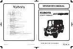 Kubota RTV1140 CPX Operator'S Manual preview