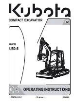 Preview for 1 page of Kubota U50-5 Operating Instructions Manual