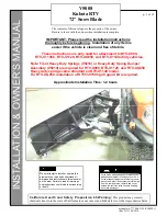 Preview for 1 page of Kubota V5008 Installation & Owner'S Manual