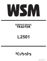 Kubota WSM L2501 Workshop Manual preview
