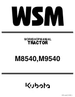 Preview for 1 page of Kubota WSM M8540 Workshop Manual