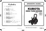 Kubota Z121S-AU Operator'S Manual preview