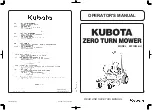 Kubota Z231KW-AU Operator'S Manual preview