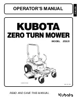 Kubota ZD221 Operator'S Manual preview