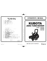 Preview for 1 page of Kubota ZG123S-AU Operator'S Manual