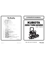 Предварительный просмотр 1 страницы Kubota ZG327A-AU Operator'S Manual