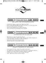 Küchenprofi SAN REMO 2390502800 Suggestions For Use And Care preview