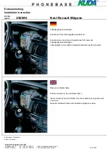 Preview for 1 page of Kuda-Phonebase Navi Renault Mégane Installation Instruction