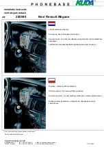 Предварительный просмотр 3 страницы Kuda-Phonebase Navi Renault Mégane Installation Instruction