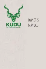 Kudu The KUDU Owner'S Manual preview