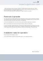 Preview for 29 page of Kugelmann Maschinenbau DUPLEX INOX Operating Instructions Manual