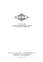 Preview for 40 page of KUHL FC 303 GC Pre-Delivery Instructions