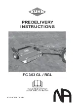 KUHL FC 303 GL Pre-Delivery Instructions предпросмотр