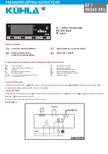 Kühla AT1-5BQ6E-2KU Setting Instructions предпросмотр