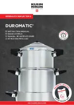 Kuhn Rikon DUROMATIC Instruction Manual предпросмотр